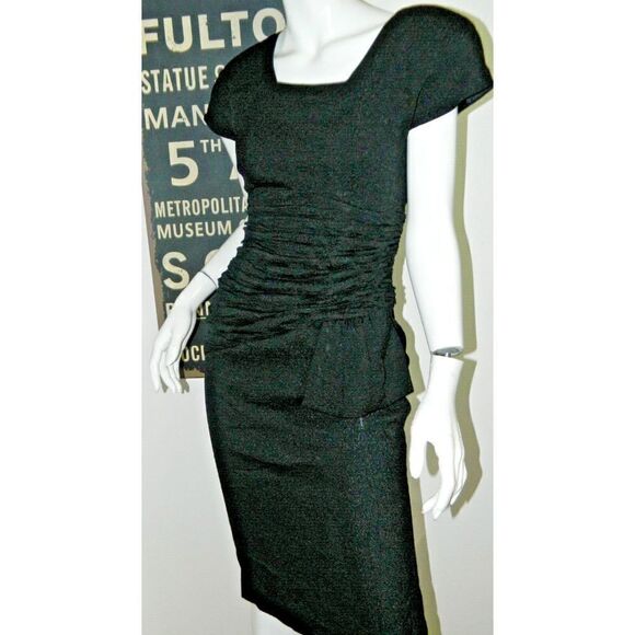 BB Collections Dress Size 4 Black Vintage 80's Cocktail Open Back Made USA - Picture 12 of 16